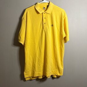 Vintage USA Gant Yellow Polo Shirt Large 100% Cotton Excellent condition